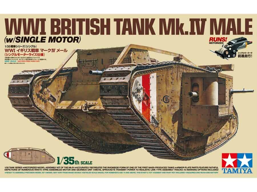 Tamiya 30057 1/35 WWI British Tank Mk.IV Male (w/Single Motor)：圖片 2