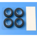 Tamiya 15388 Narrow Reston Sponge Tires (Black)