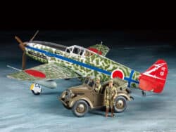 Tamiya 25203 1/48 Kawasaki Ki-61-Id Hien (Tony) & 4x4 Light Vehicle Kurogane Set