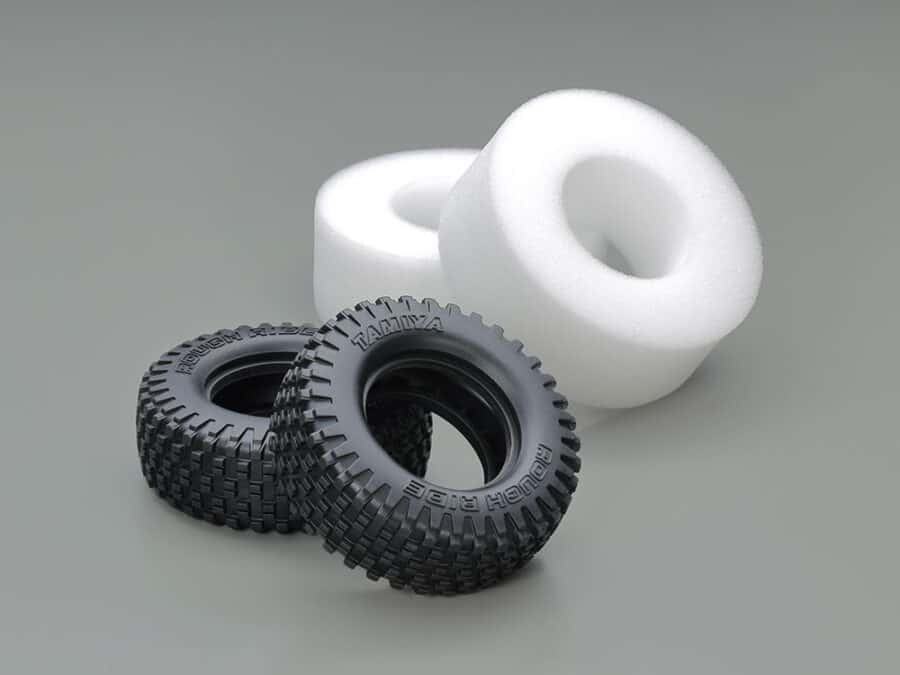 Tamiya 51717 Block Pin "ROUGH RIDE" Tires (w/Inner Spongy, 2pcs.)：圖片 1