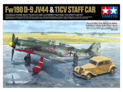 Tamiya 25213 1/48 Focke-Wulf Fw190 D-9 JV44 & Citroen Traction 11CV Staff Car Set：圖片 2