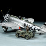 Tamiya 25214 1/48 P-47D Thunderbolt "Bubbletop" & 1/4-Ton 4x4 Light Vehicle Set