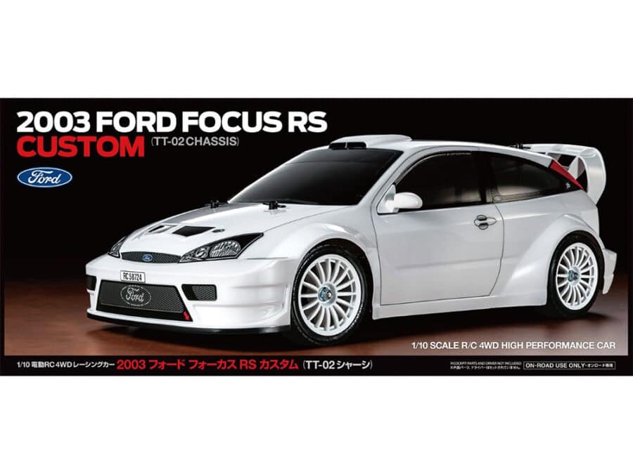 Tamiya 58724 1/10 RC 2003 Ford Focus RS Custom (TT-02 Chassis)：圖片 2