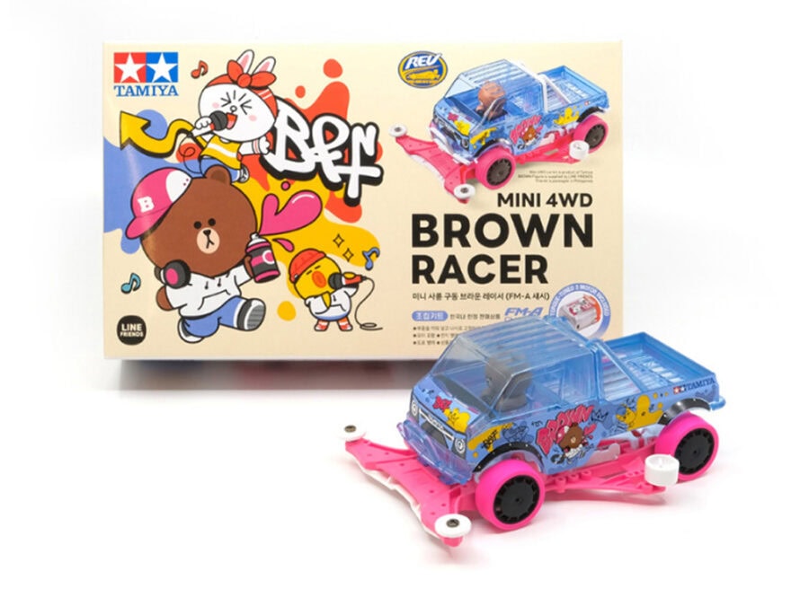 Tamiya 92443 1/32 Mini 4WD LINE FRIENDS BROWN Racer (FM-A Chassis)：圖片 2