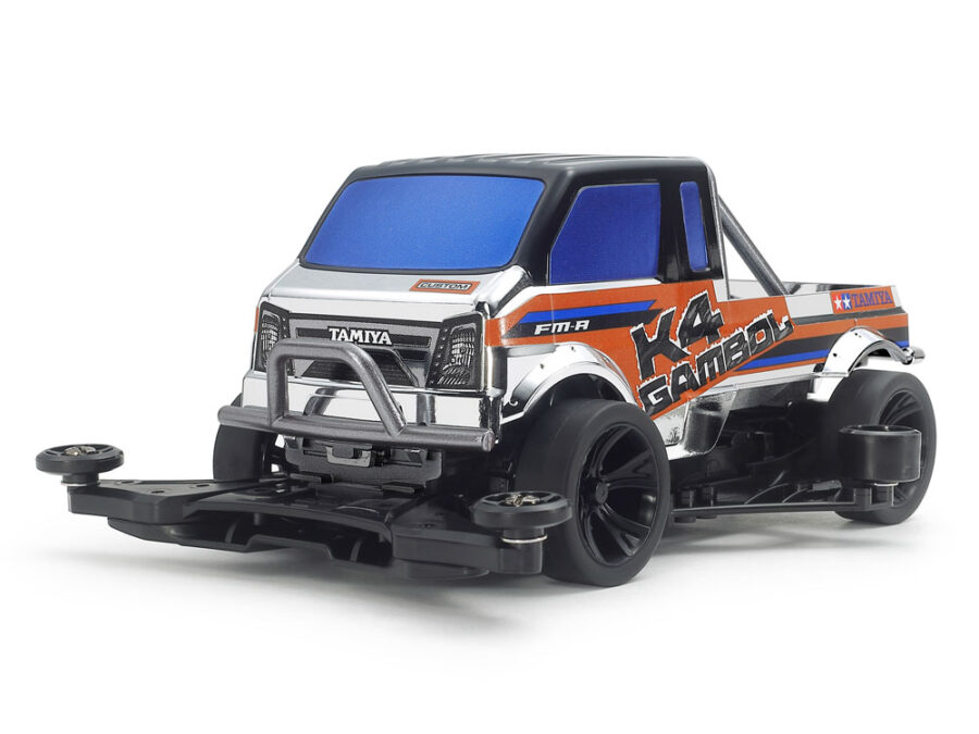 Tamiya 95163 1/32 Mini 4WD K4 Gambol Silver Metallic Body (FM-A Chassis)：圖片 1