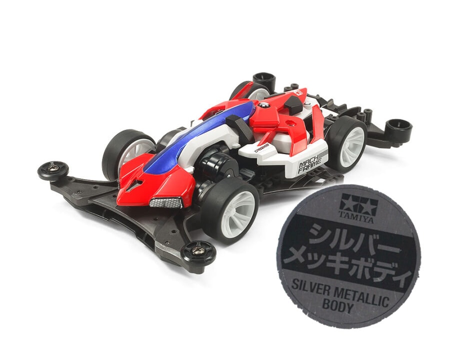 Tamiya 95164 1/32 Mini 4WD Mach Frame Silver Metallic Body (FM-A Chassis)：圖片 1