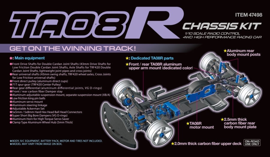 Tamiya 47498 1/10 RC TA08R Chassis Kit：圖片 2