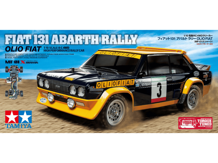 Tamiya 58723 1/10 RC Fiat 131 Abarth Rally Olio Fiat (MF-01X Chassis)：圖片 2