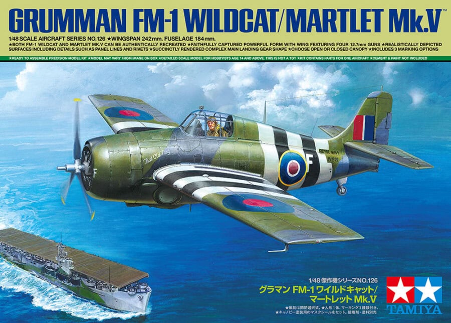 Tamiya 61126 1/48 Grumman FM-1 Wildcat / Martlet Mk.V：圖片 2