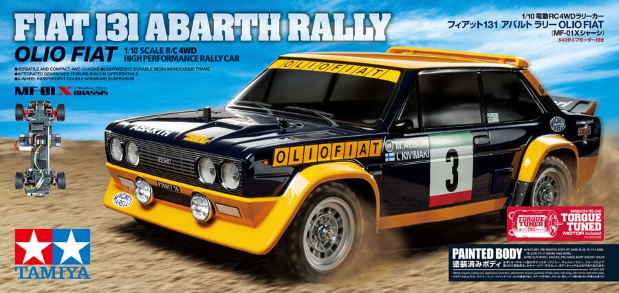 Tamiya 47494 1/10 RC Fiat 131 Abarth Rally Olio Fiat (Painted Body) (MF-01X Chassis)：圖片 2
