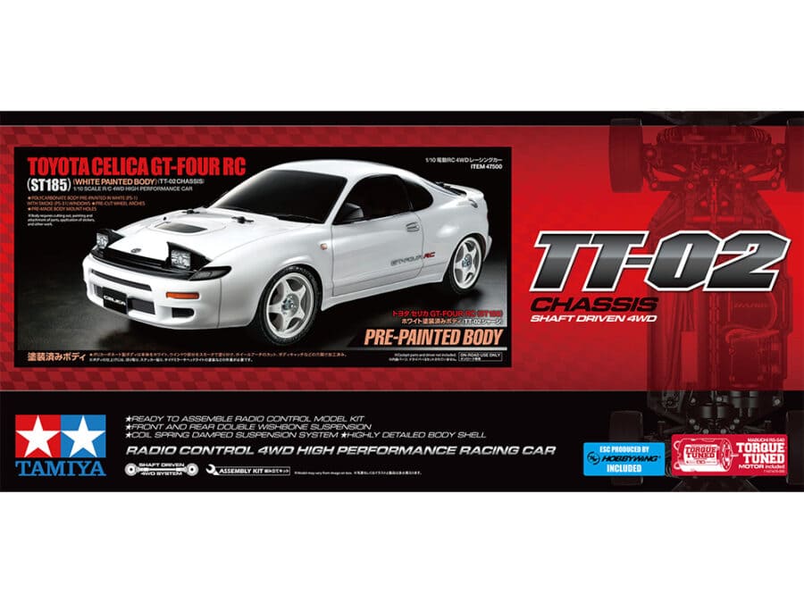Tamiya 47500 1/10 RC Toyota Celica GT-Four RC (ST185) (White Painted Body) (TT-02 Chassis)：圖片 2