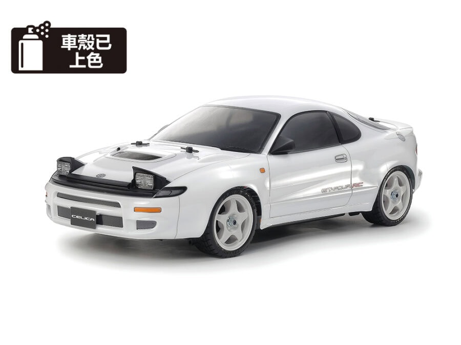 Tamiya 47500 1/10 RC Toyota Celica GT-Four RC (ST185) (White Painted Body) (TT-02 Chassis)：圖片 1