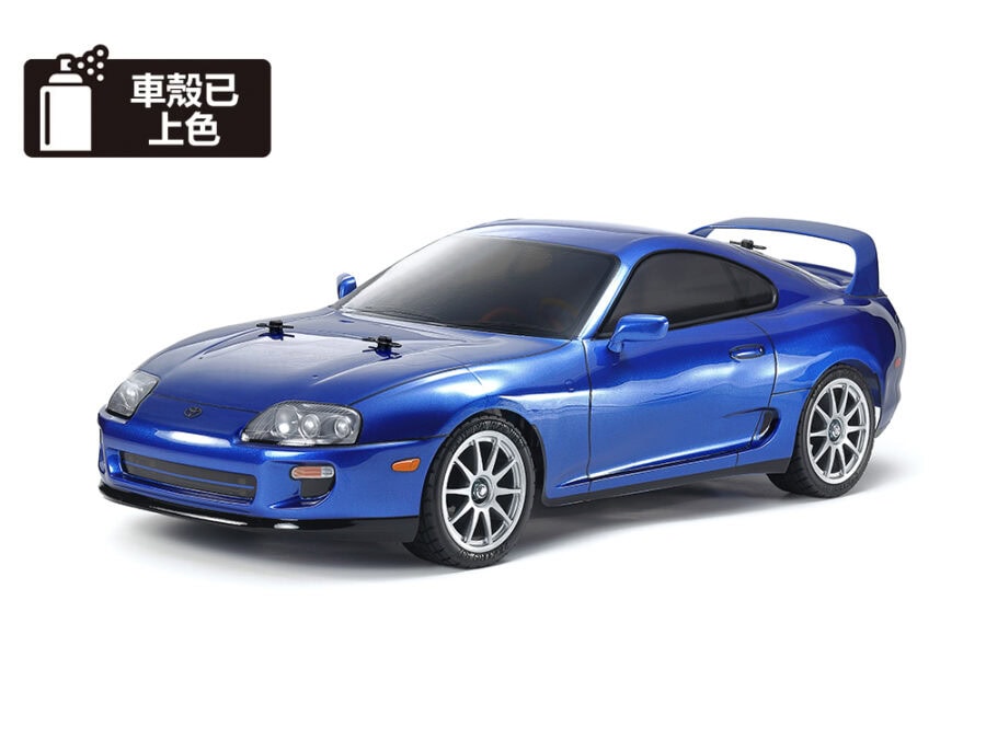 Tamiya 47505 1/10 R/C Toyota Supra (JZA80) (Metallic Blue Painted Body) (BT-01)：圖片 1