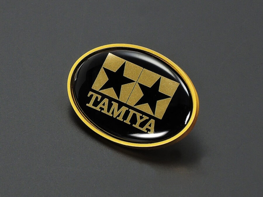 Tamiya 67510 Oval Lapel Pin (Black/Gold)：圖片 1