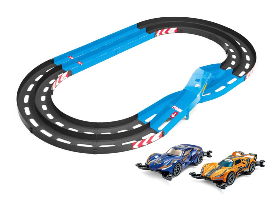 Tamiya 95656 Mini 4WD Oval Home Circuit (Two-Level Lane Change) + 18658 Chevalier & 18659 Estoura：圖片 1