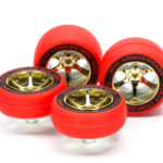 Tamiya 95665 Fully Cowled 30th Anniv. Red Slick Tires & Gold Color Plated Wheels