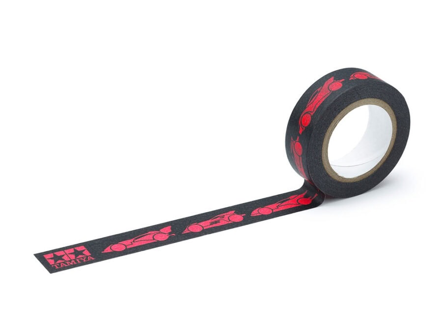 Tamiya 95667 Fully Cowled 30th Anniv. Multipurpose Tape (15mm Width/Black & Pink)：圖片 1