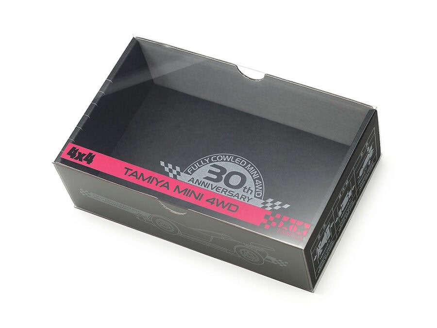 Tamiya 95670 Fully Cowled 30th Anniv. Basic Mini 4WD Car Box (Black) & Sleeve：圖片 1