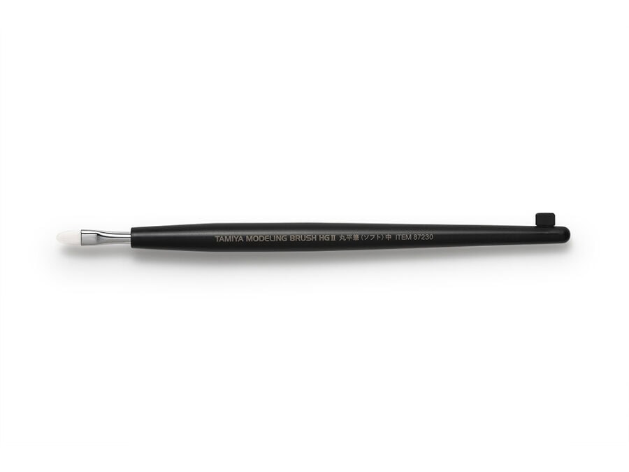 Tamiya 87230 Tamiya Modeling Brush HG II Rounded Flat Brush Soft (Medium)：圖片 1