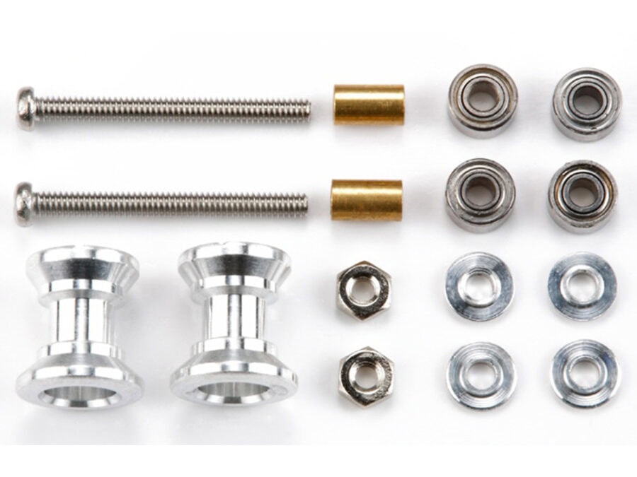 Tamiya 15403 Mini 4WD Double Aluminum Rollers (9-8mm)：圖片 1