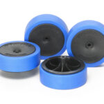 Tamiya 95369 Mini 4WD Hard Large Dia. Low-Profile Tire & Carbon Wheel Set