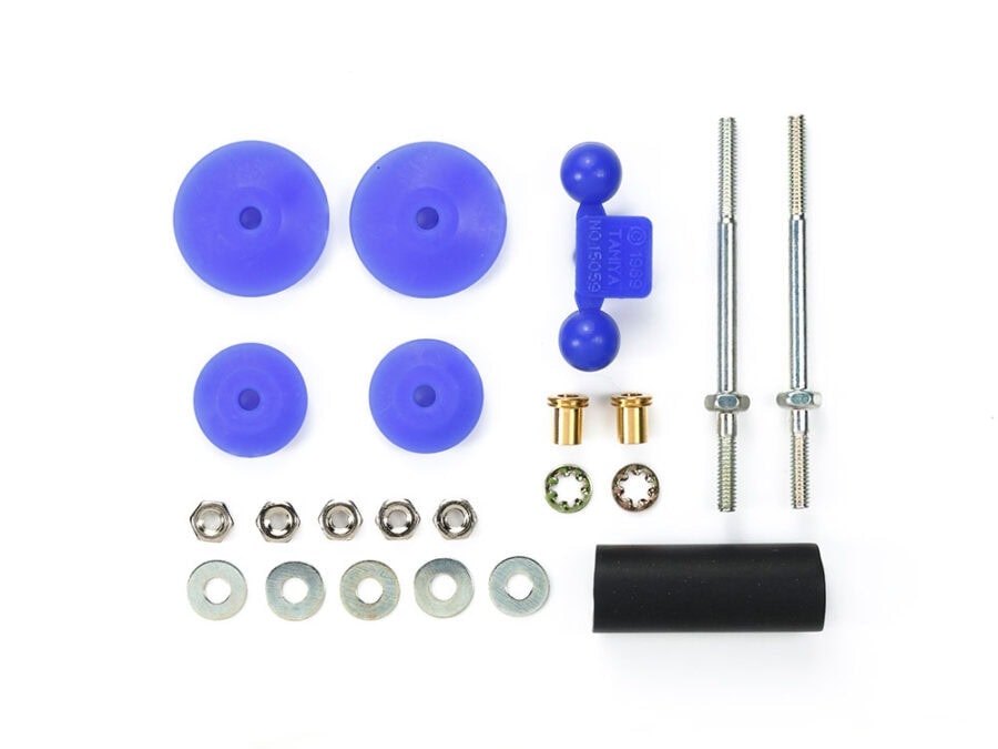 Tamiya 95429 Mini 4WD Large Dia. Stabilizer Head Set (11mm, 15mm) (Blue)：圖片 1