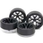 Tamiya 15542 Super Hard Small Dia. Low-Profile Tires (26mm) & Carbon Wheels (Y Spoke)