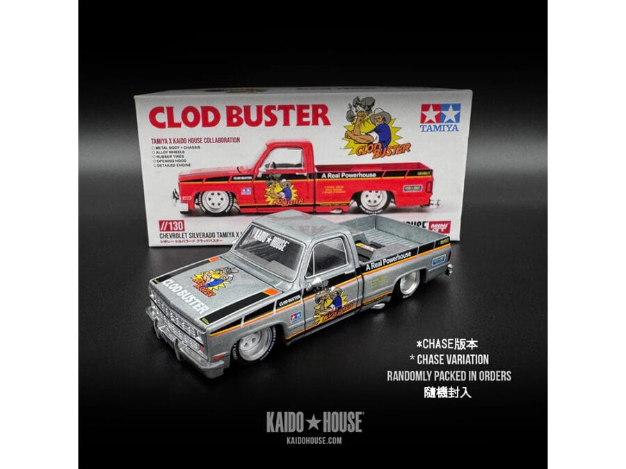 Kaido House KHMG130 1/64 Diecast Mini Car Chevrolet Silverado TAMIYA x KAIDO HOUSE "Clod Buster"：圖片 2