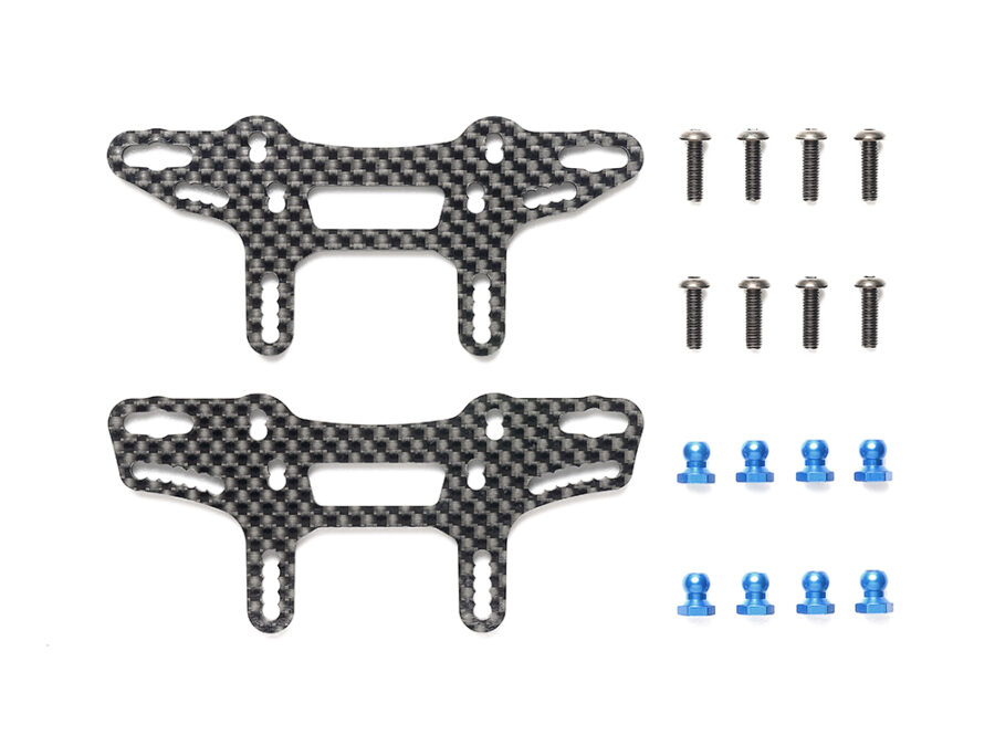 Tamiya 47521 XM-01 Carbon Damper Stays (Front & Rear)：圖片 1