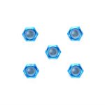 Tamiya 54155 RC 3mm Thin Aluminum Lock Nut (5pcs./Blue)
