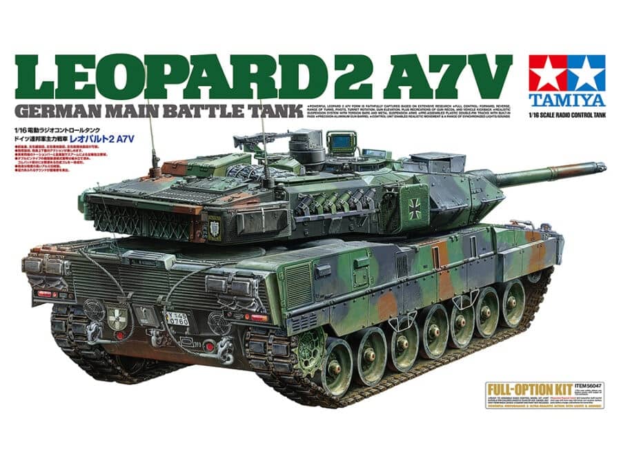 Tamiya 56047 1/16 RC German Main Battle Tank Leopard 2 A7V Full-Option Kit：圖片 2