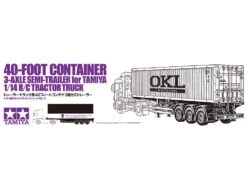 Tamiya 56377 40-Foot Container 3-Axle Semi-Trailer for Tamiya 1/14 RC Tractor Truck：圖片 2