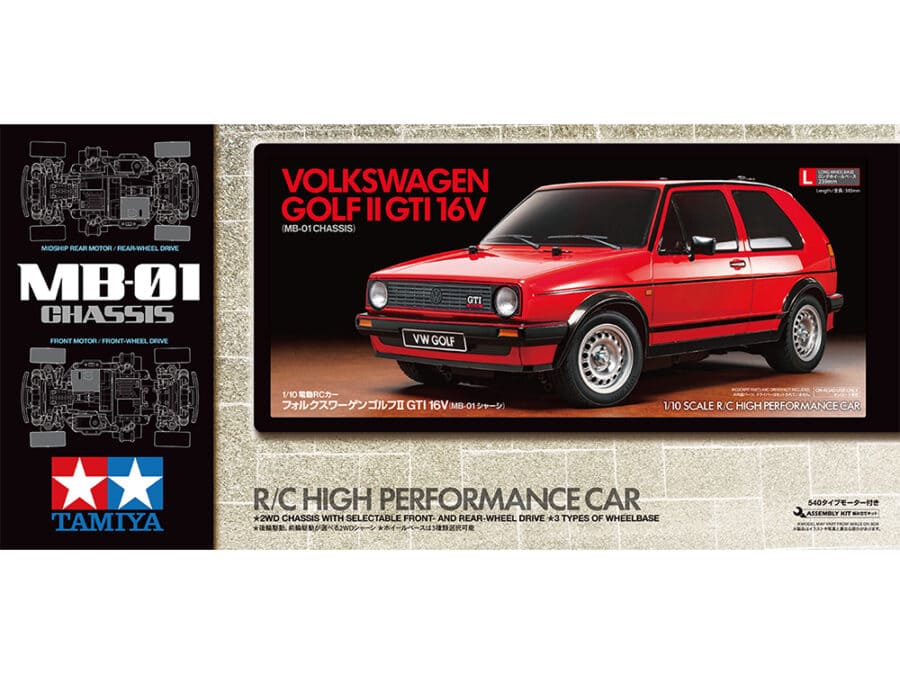 Tamiya 58748 1/10 RC Volkswagen Golf II GTI 16V (MB-01 Chassis)：圖片 2