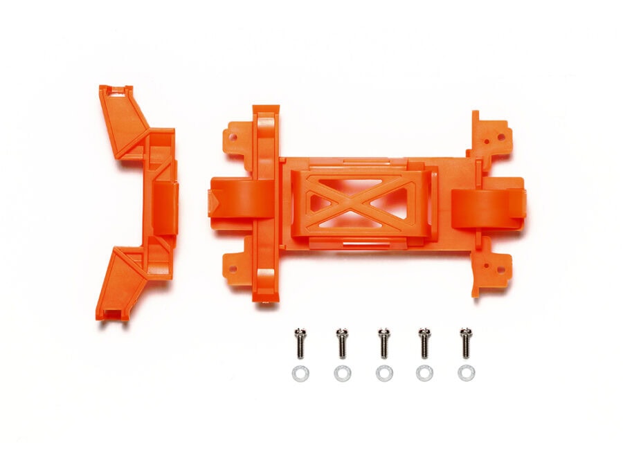 Tamiya 95681 Reinforced Gear Cover (for MS Chassis) Fluorescent Orange Mini 4WD Station：圖片 1