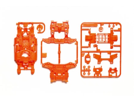 Tamiya 95682 MS Chassis Set (Fluorescent Orange) Mini 4WD Station