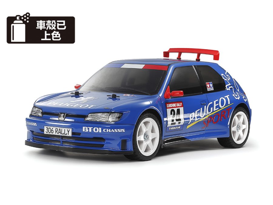 Tamiya 47513 1/10 RC Peugeot 306 Maxi (Blue Painted Body) (BT-01 Chassis)：圖片 1
