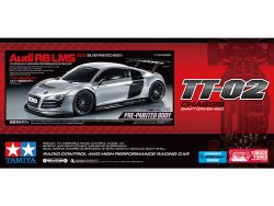 Tamiya 47517 1/10 RC Audi R8 LMS 2008 (Silver Painted Body) (TT-02 Chassis)：圖片 2
