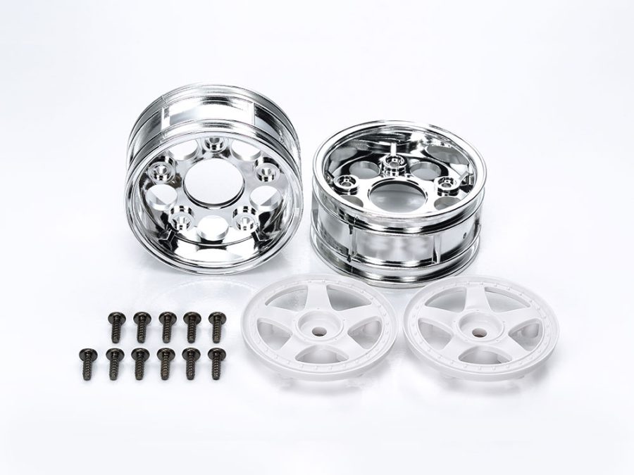 Tamiya 50672 5-Spoke Two-piece Wheels (1 pair)：圖片 1