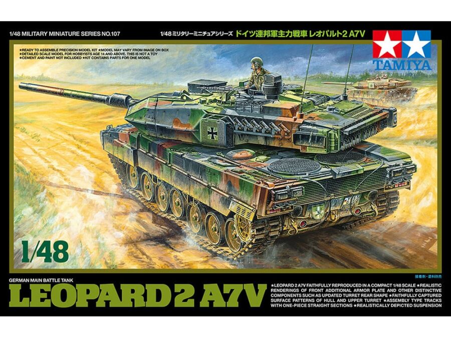 Tamiya 32607 1/48 German Main Battle Tank Leopard 2 A7V：圖片 2