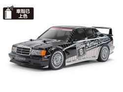Tamiya 47525 1/10 RC Mercedes-Benz 190 E 2.5-16 EVO II 1991 (Black/Silver Painted Body) (TT-02 Chassis)