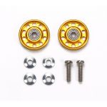 Tamiya 95704 Lightweight 13mm Aluminum Ball-Race Rollers (Ringless/Gold)