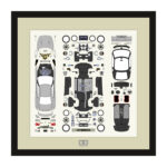 Tamiya 21210 1/24 Nissan GT-R Ultimate Metal Silver Parts Panel