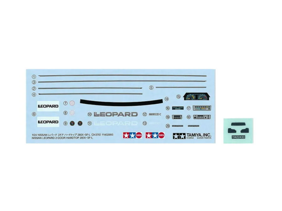 Tamiya 24378 1/24 SCALE NISSAN LEOPARD 2-DOOR HARDTOP 280X・SF-L：圖片 7