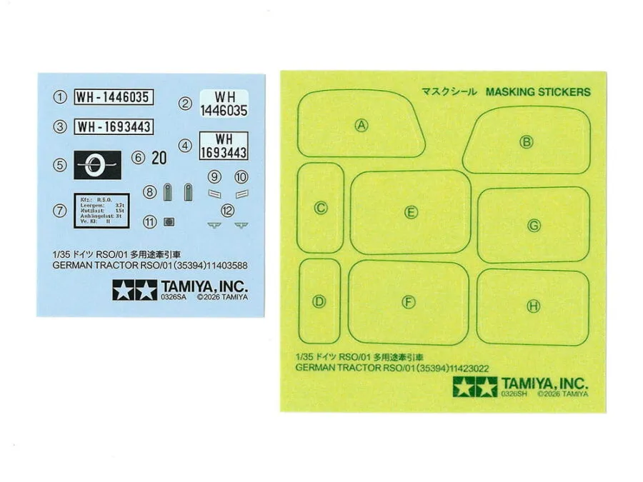 Tamiya 35394 1/35 SCALE GERMAN TRACTOR RSO/01：圖片 11