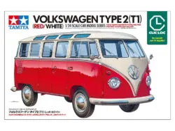 Tamiya 28101 Clic Loc 1/24 SCALE VOLKSWAGEN TYPE 2 (T1) (RED/WHITE)：圖片 11